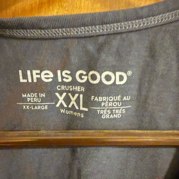 Life Is Good Blue Sleeveless Tank Top - Picture 2 of 3